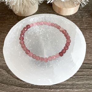 Strawberry quarts crystal bracelet